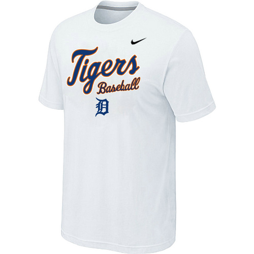 Nike MLB Detroit Tigers 2014 Home Practice T-Shirt White