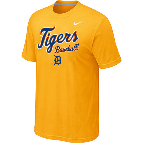 Nike MLB Detroit Tigers 2014 Home Practice T-Shirt Yellow