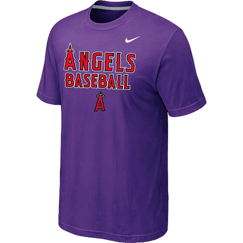 Nike MLB Los Angeles Angels 2014 Home Practice T-Shirt Purple