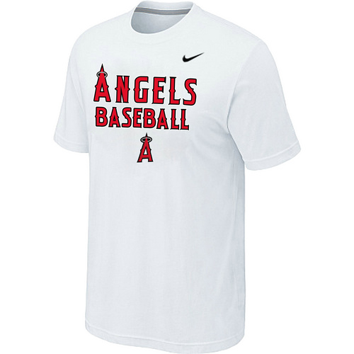 Nike MLB Los Angeles Angels 2014 Home Practice T-Shirt White