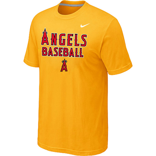 Nike MLB Los Angeles Angels 2014 Home Practice T-Shirt Yellow
