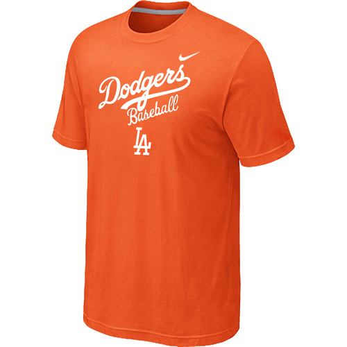 Nike MLB Los Angeles Dodgers 2014 Home Practice T-Shirt Orange