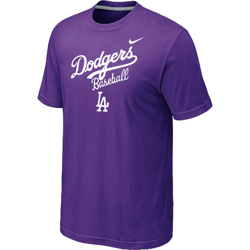Nike MLB Los Angeles Dodgers 2014 Home Practice T-Shirt Purple