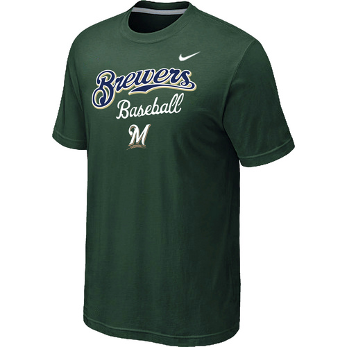 Nike MLB Milwaukee Brewers 2014 Home Practice T-Shirt D.Green - Click Image to Close