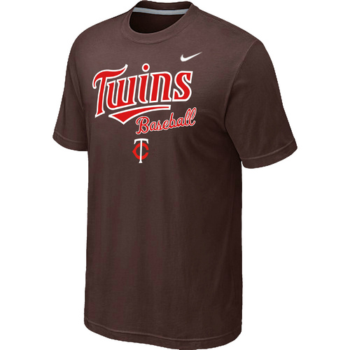 Nike MLB Minnesota Twins 2014 Home Practice T-Shirt Brown