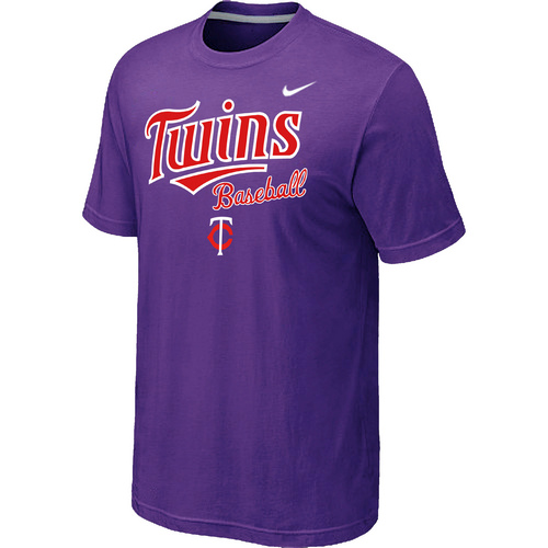 Nike MLB Minnesota Twins 2014 Home Practice T-Shirt Purple