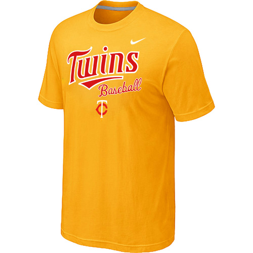 Nike MLB Minnesota Twins 2014 Home Practice T-Shirt Yellow