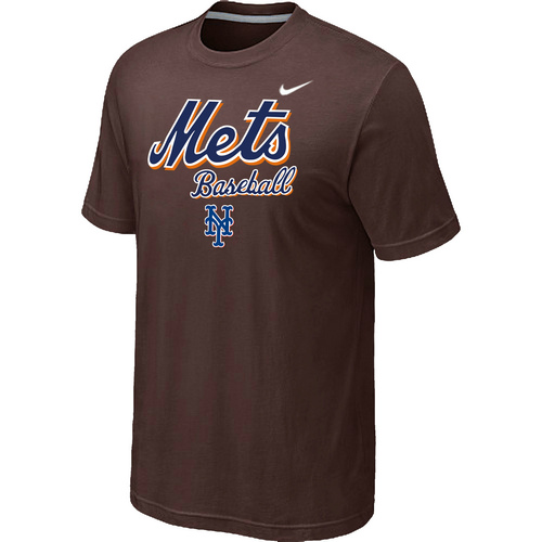 Nike MLB New York Mets 2014 Home Practice T-Shirt Brown