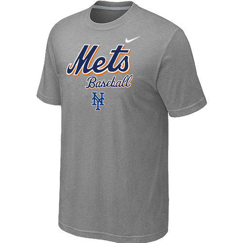 Nike MLB New York Mets 2014 Home Practice T-Shirt Lt.Grey