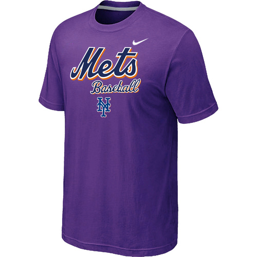 Nike MLB New York Mets 2014 Home Practice T-Shirt Purple