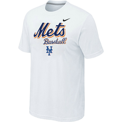 Nike MLB New York Mets 2014 Home Practice T-Shirt White