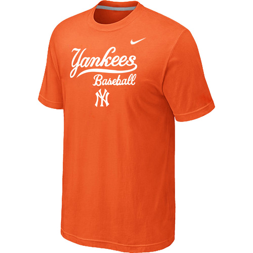 Nike MLB New York Yankees 2014 Home Practice T-Shirt Orange