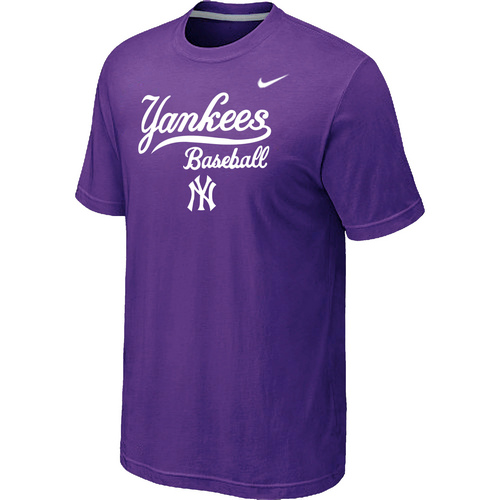 Nike MLB New York Yankees 2014 Home Practice T-Shirt Purple