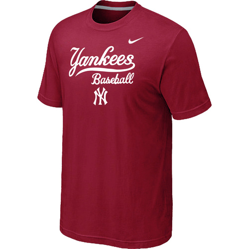 Nike MLB New York Yankees 2014 Home Practice T-Shirt Red