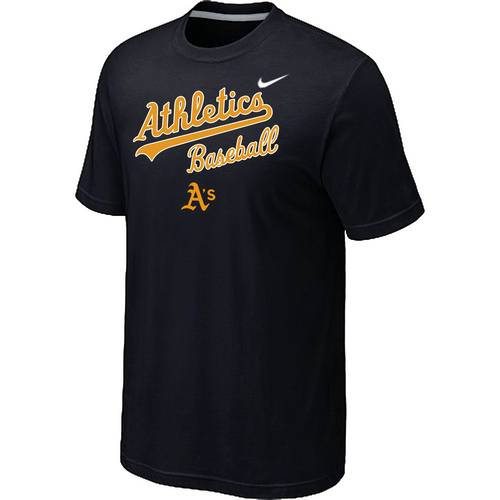Nike MLB Oakland Athletics 2014 Home Practice T-Shirt Black