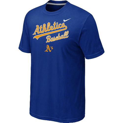 Nike MLB Oakland Athletics 2014 Home Practice T-Shirt Blue