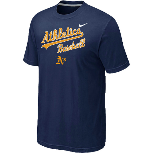 Nike MLB Oakland Athletics 2014 Home Practice T-Shirt D.Blue