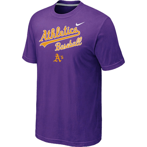 Nike MLB Oakland Athletics 2014 Home Practice T-Shirt Purple