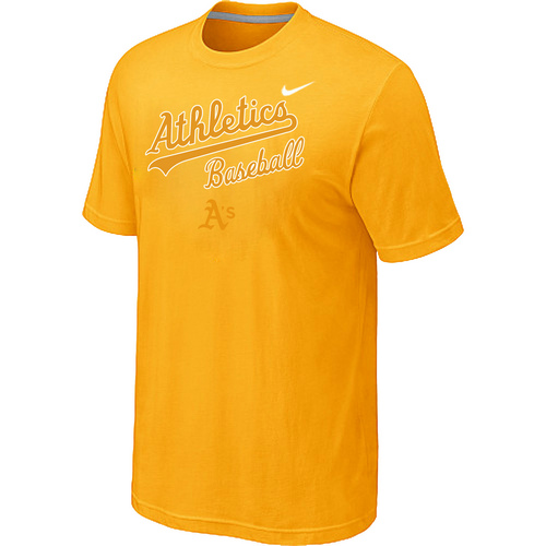 Nike MLB Oakland Athletics 2014 Home Practice T-Shirt Yellow