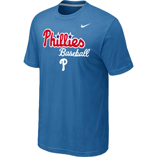 Nike MLB Philadelphia Phillies 2014 Home Practice T-Shirt Lt.Blue