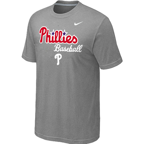 Nike MLB Philadelphia Phillies 2014 Home Practice T-Shirt Lt.Grey