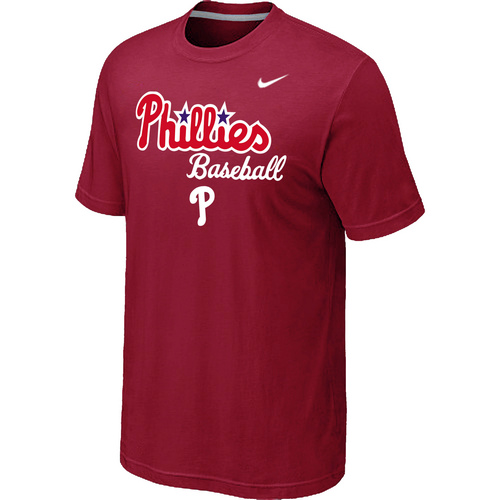 Nike MLB Philadelphia Phillies 2014 Home Practice T-Shirt Red