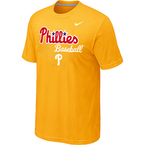 Nike MLB Philadelphia Phillies 2014 Home Practice T-Shirt Yellow