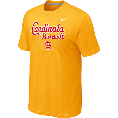 Nike MLB St.Louis Cardinals 2014 Home Practice T-Shirt Yellow