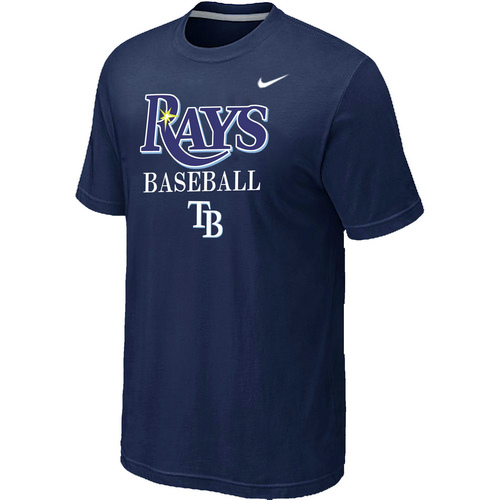 Nike MLB Tampa Bay Rays 2014 Home Practice T-Shirt D.Blue - Click Image to Close
