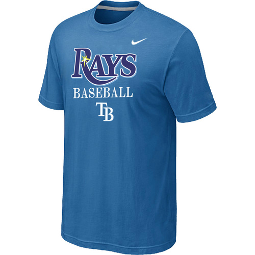 Nike MLB Tampa Bay Rays 2014 Home Practice T-Shirt Lt.Blue - Click Image to Close