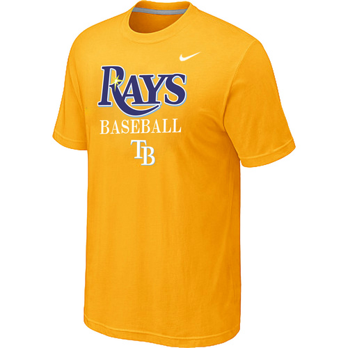Nike MLB Tampa Bay Rays 2014 Home Practice T-Shirt Yellow