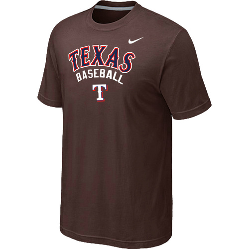 Nike MLB Texas Rangers 2014 Home Practice T-Shirt Brown