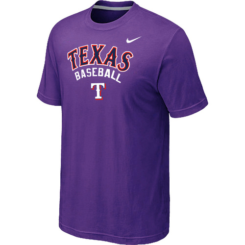 Nike MLB Texas Rangers 2014 Home Practice T-Shirt Purple - Click Image to Close