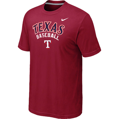 Nike MLB Texas Rangers 2014 Home Practice T-Shirt Red - Click Image to Close
