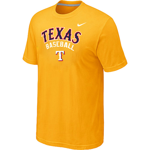 Nike MLB Texas Rangers 2014 Home Practice T-Shirt Yellow