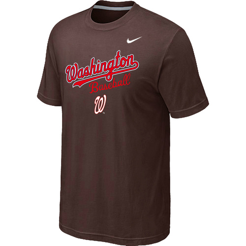 Nike MLB Washington Nationals 2014 Home Practice T-Shirt Brown