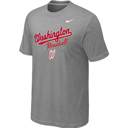 Nike MLB Washington Nationals 2014 Home Practice T-Shirt Lt.Grey