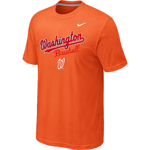 Nike MLB Washington Nationals 2014 Home Practice T-Shirt Orange