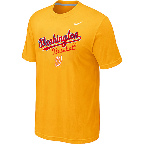 Nike MLB Washington Nationals 2014 Home Practice T-Shirt Yellow