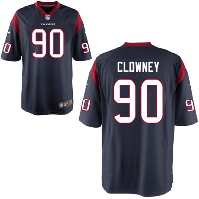 Nike Texans 90 Clowney Blue Game Jerseys - Click Image to Close