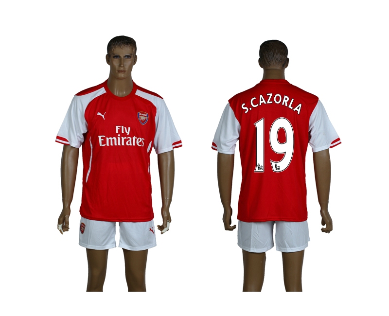 2014-15 Arsenal 19 S.Cazorla Home Jerseys