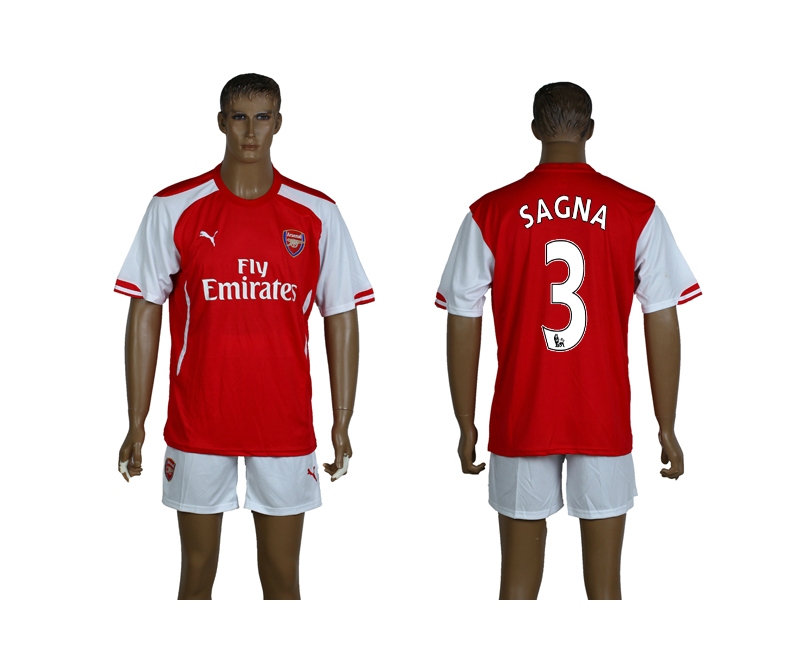 2014-15 Arsenal 3 Sagna Home Jerseys