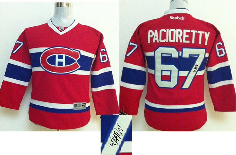 Canadiens 67 Pacioretty Red Signature Edition Youth Jerseys