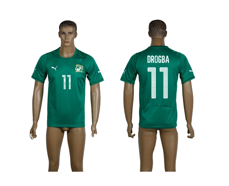 Cote d'Ivoire 11 Drogba 2014 World Cup Away Thailand Jerseys