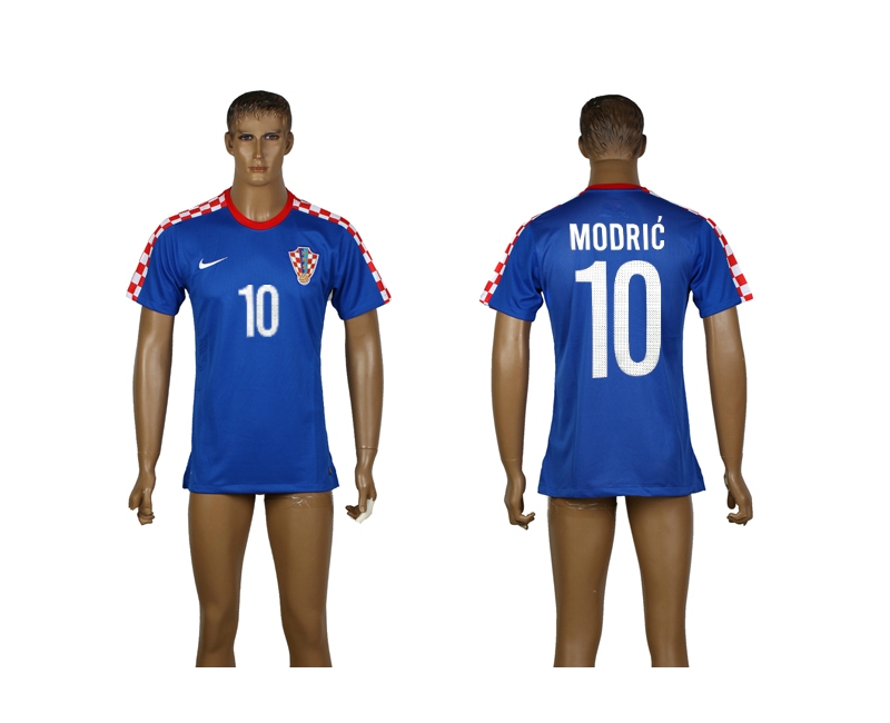 Croatia 10 Modric 2014 World Cup Away Thailand Jerseys