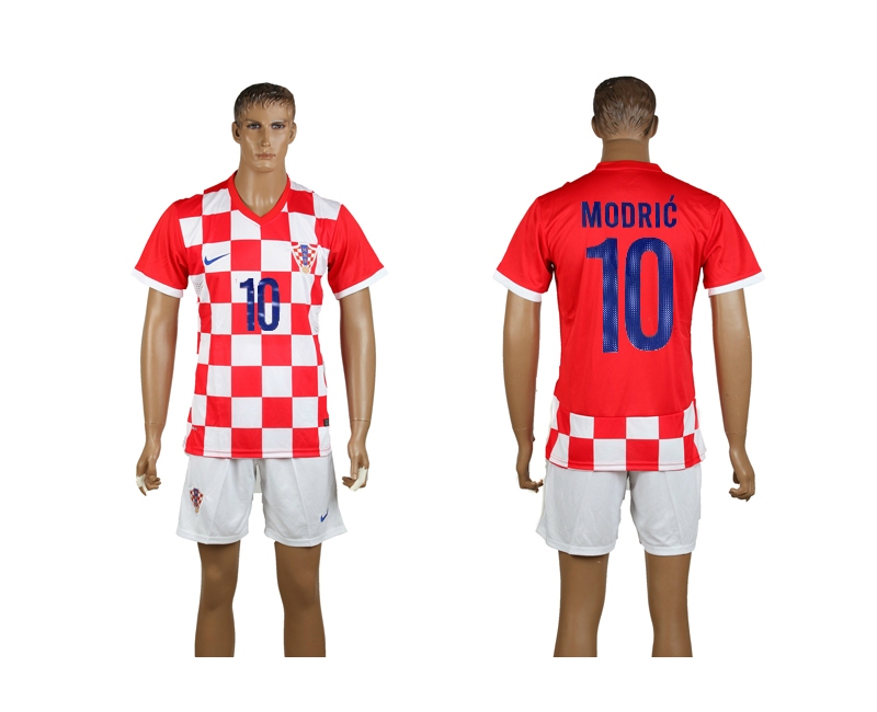 Croatia 10 Modric 2014 World Cup Home Jerseys