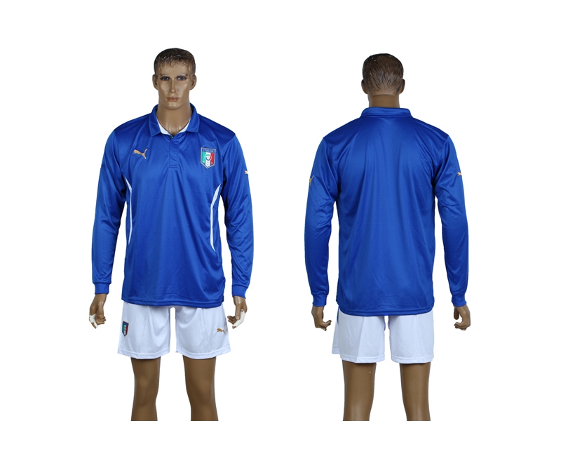Italy 2014 World Cup Home Long Sleeve Jerseys