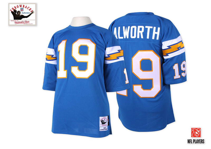 Chargers 19 Alworth Blue Throwback Jerseys