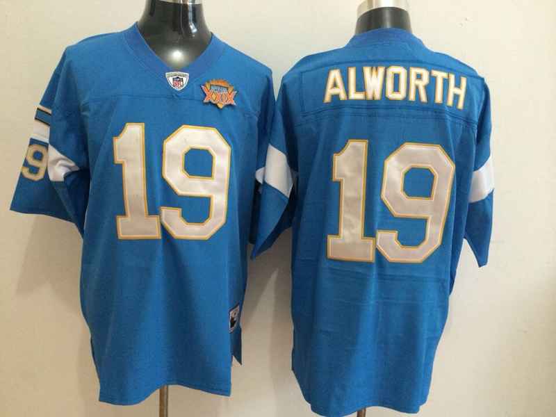 Chargers 19 Alworth Blue Mitchell&Ness Jerseys