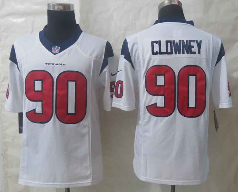 Nike Texans 90 Clowney White Game Jerseys - Click Image to Close